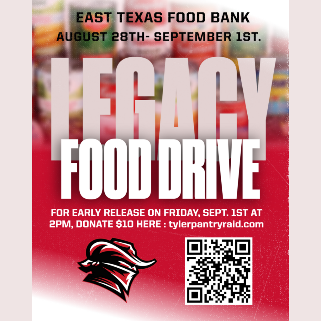 Legacy Food Drive Aug. 28-Sept. 1, donate for early release on Sept. 1