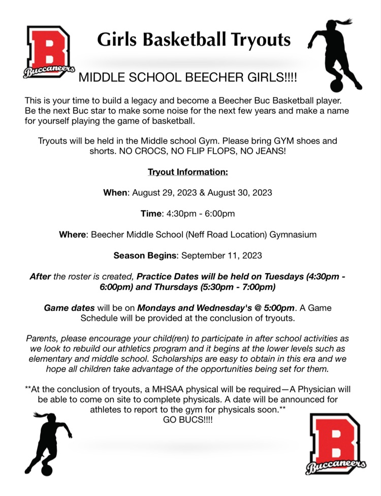 Middle School Basketball Flyer