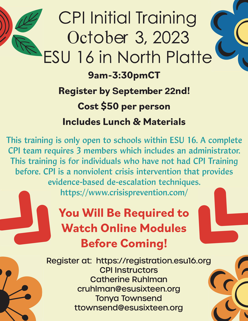 CPI Initial Training. October 3rd, 2023