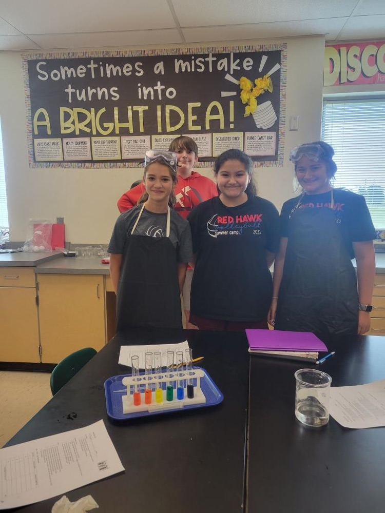 7th grade students enjoyed practicing measurement, precision, safety and reviewing science tools with a Rainbow Lab! 🔴🔵 #HMSRedHawks #USD415 #RedHawkReady #Hiawathaks #HiawathaKansas #VisitHiawatha 🔴🔵