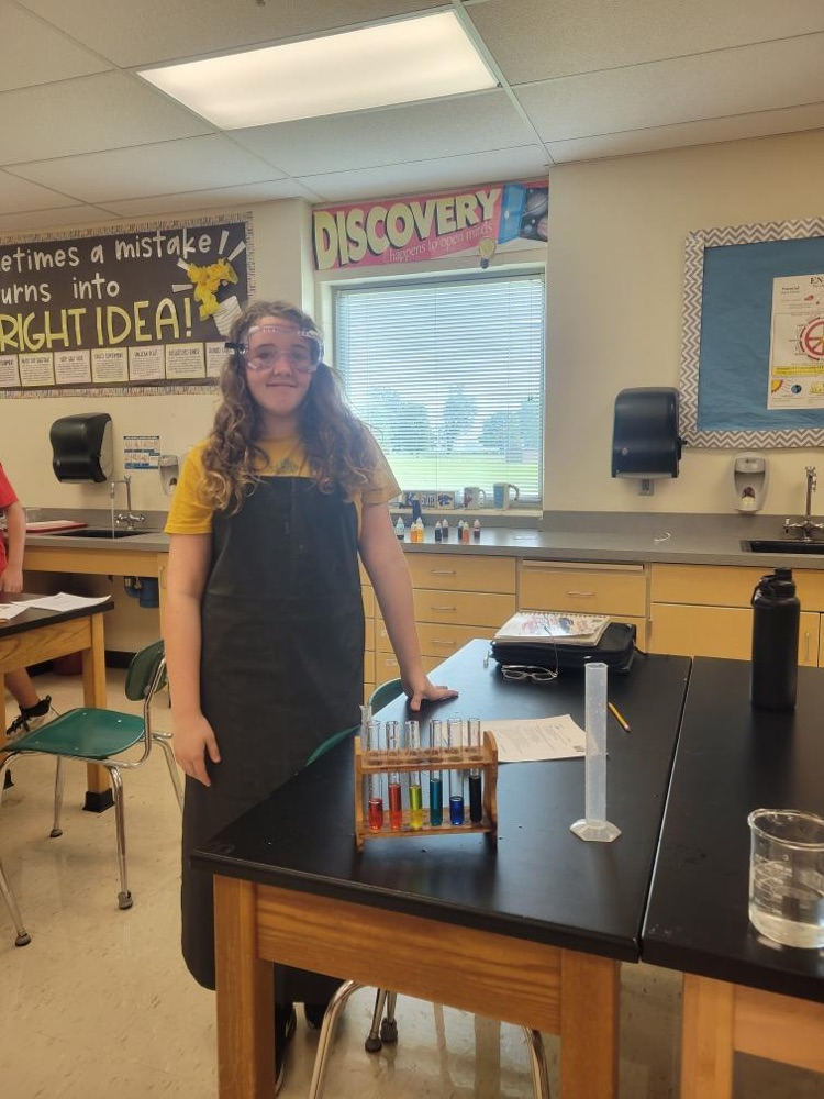 7th grade students enjoyed practicing measurement, precision, safety and reviewing science tools with a Rainbow Lab! 🔴🔵 #HMSRedHawks #USD415 #RedHawkReady #Hiawathaks #HiawathaKansas #VisitHiawatha 🔴🔵