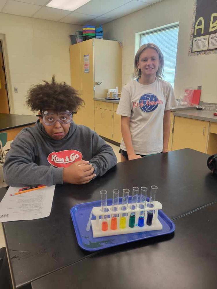 7th grade students enjoyed practicing measurement, precision, safety and reviewing science tools with a Rainbow Lab! 🔴🔵 #HMSRedHawks #USD415 #RedHawkReady #Hiawathaks #HiawathaKansas #VisitHiawatha 🔴🔵