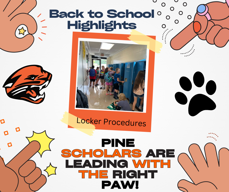 Pine students are building relationships and learning classroom and school procedures.