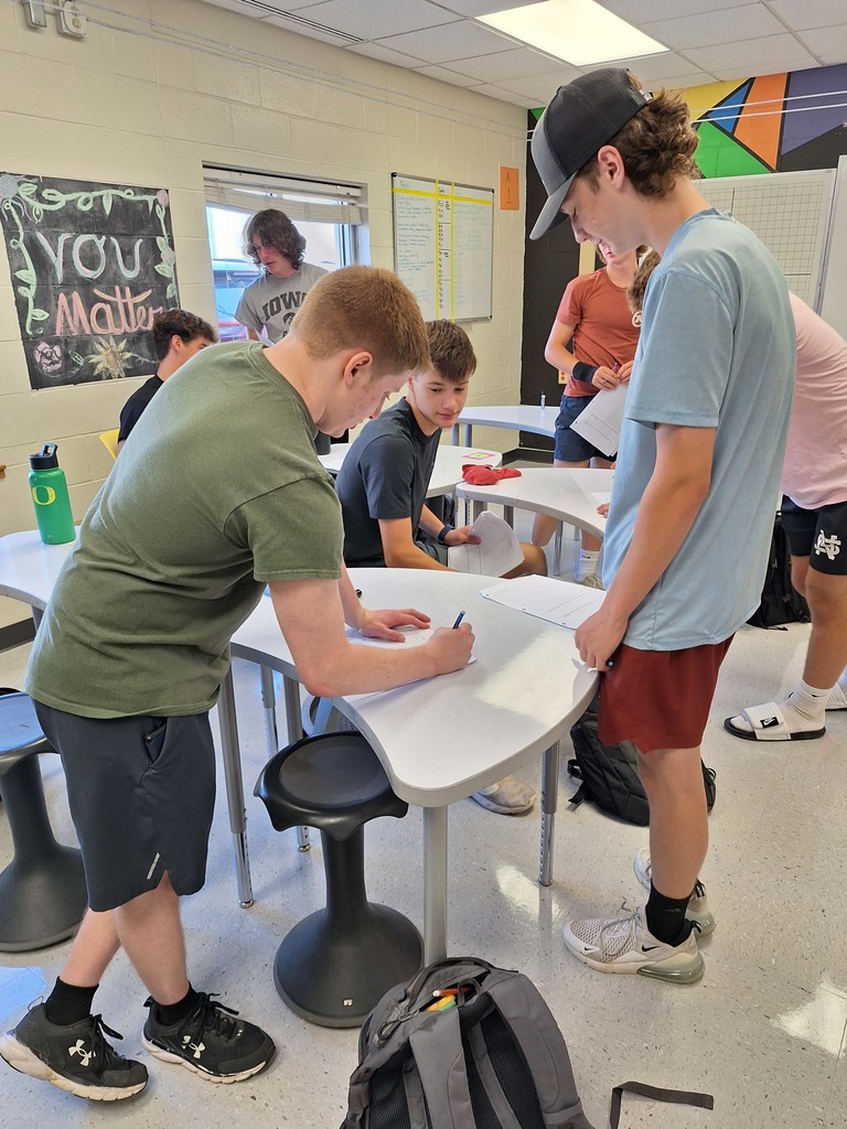 Students working in groups