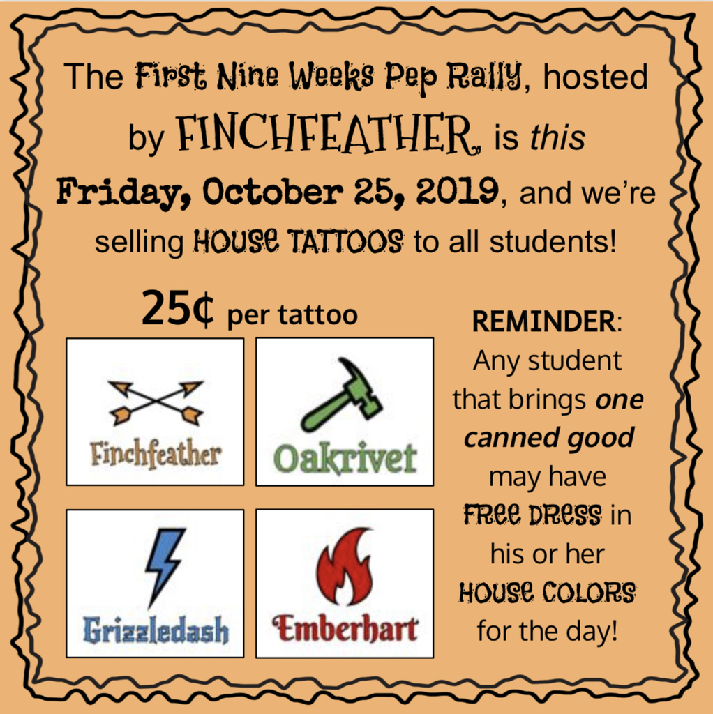 House Tattoo Flyer (10/23/19)