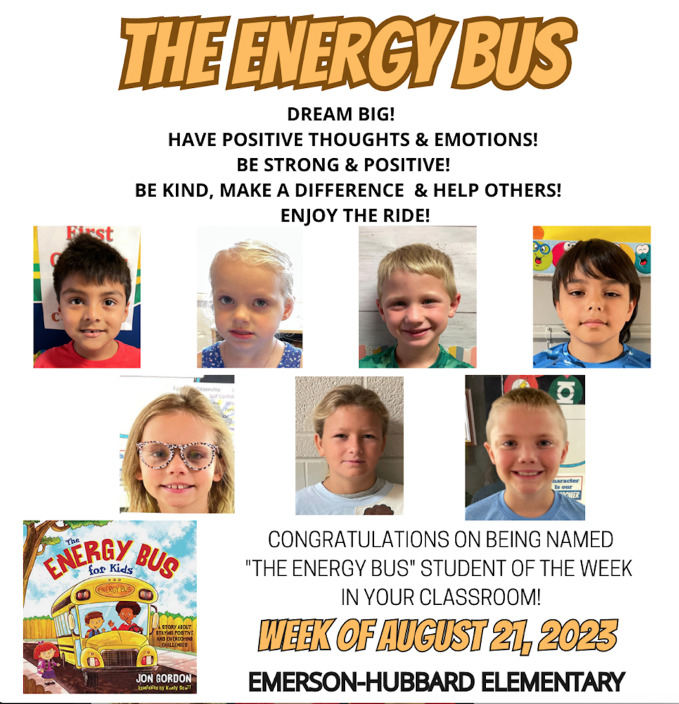 Energy Bus Students of the Week - Week of August 21, 2023