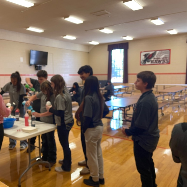 students at snow cone activity