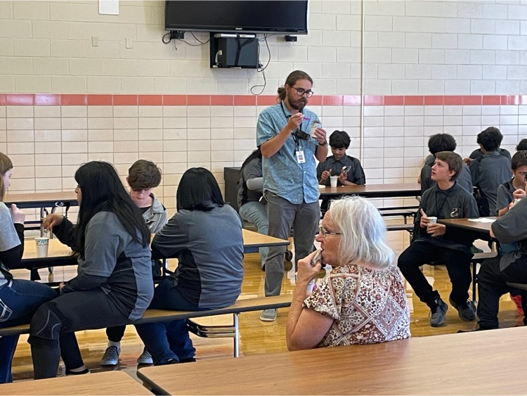 students waiting for snowcones