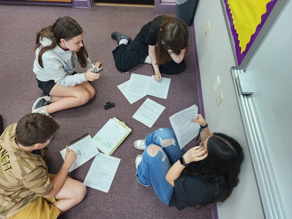 Students working in groups