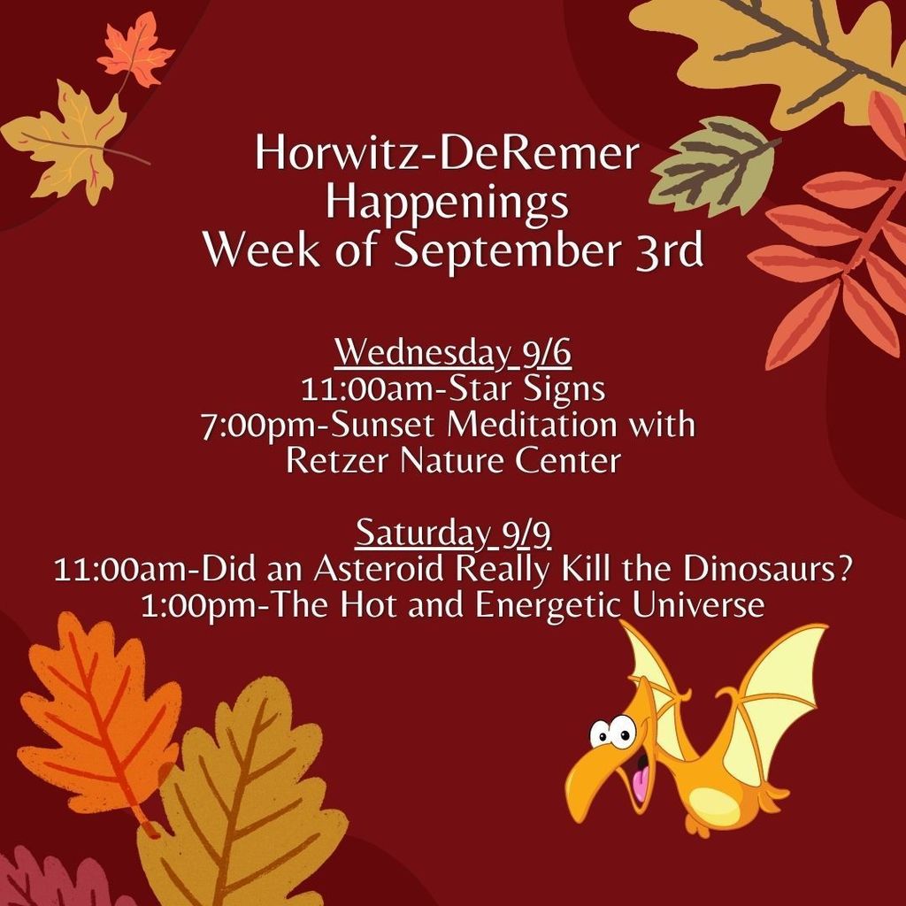 Weekly Schedule- September 3rd
