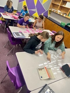 Students sorted literary genres based off of characteristics.