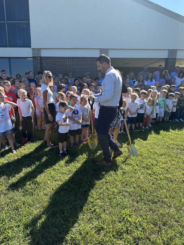 Mr. Dean talking to students