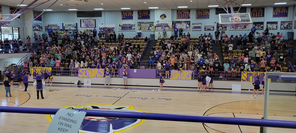 View of High Schoolers at Pep Assembly