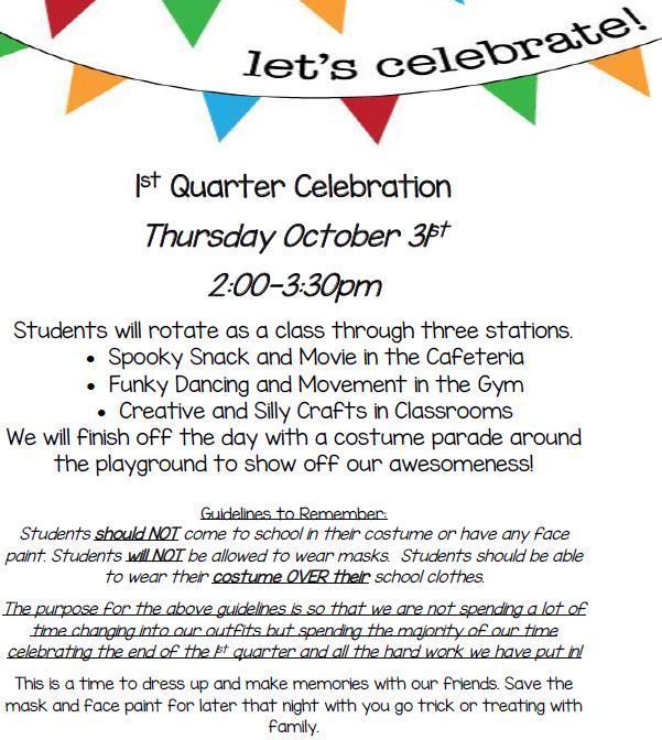 1st Quarter Celebration Flyer