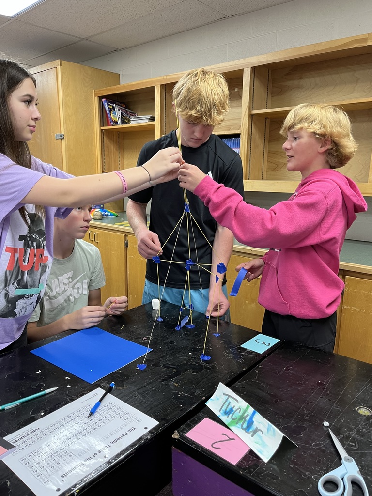 High Schoolers Building Spaghetti Towers
