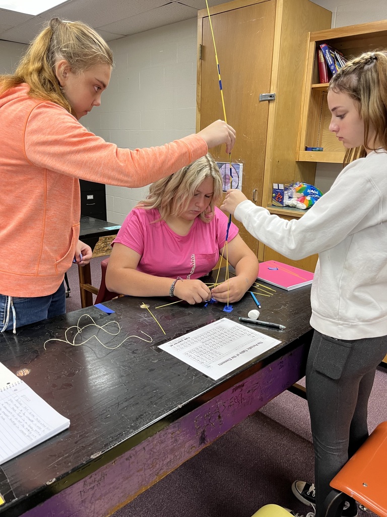 High Schoolers Building Spaghetti Towers