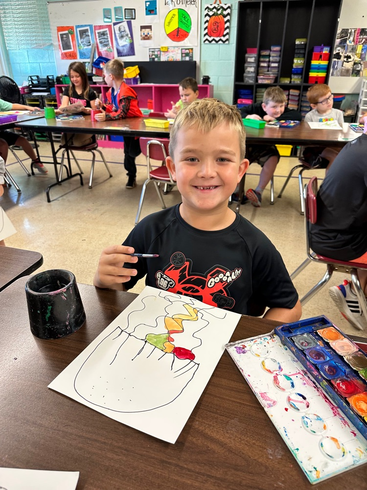 boy painting 