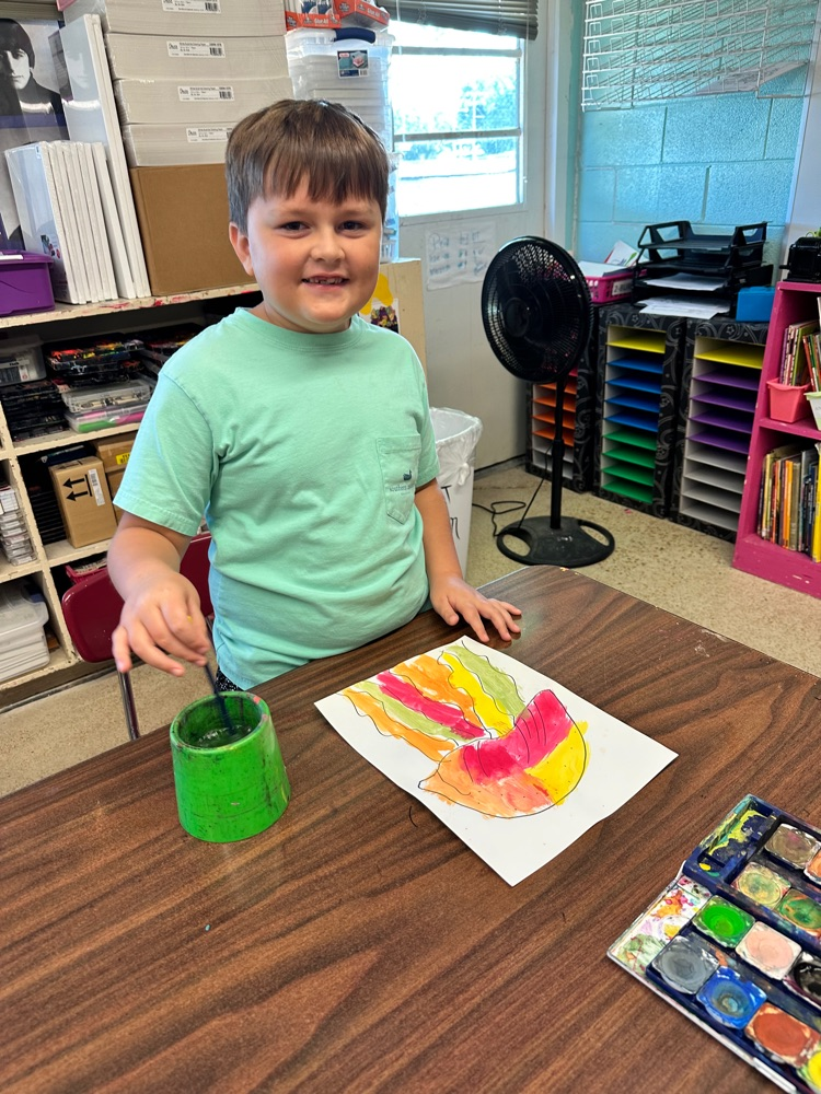 boy painting 