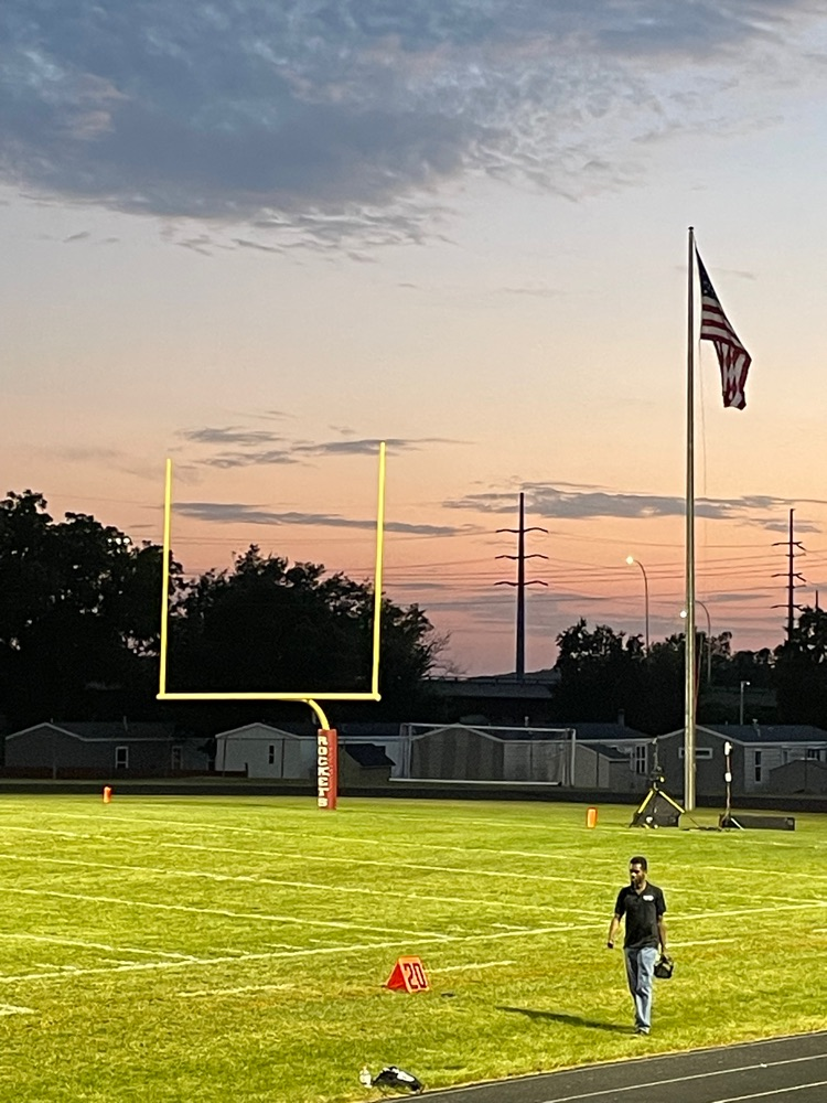 goal post and flag