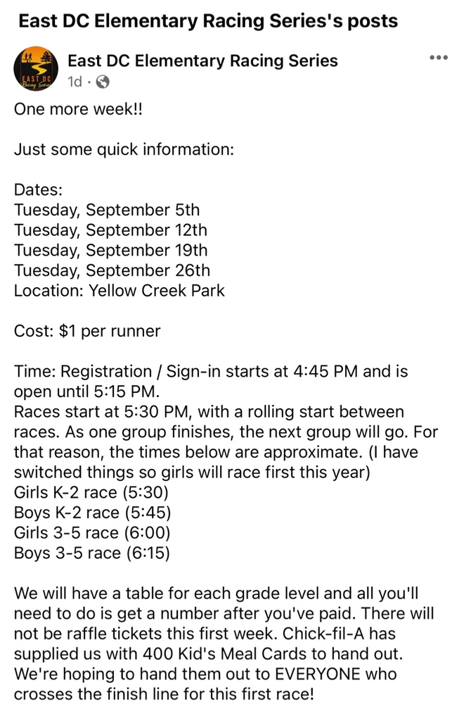 East DC Race Series 