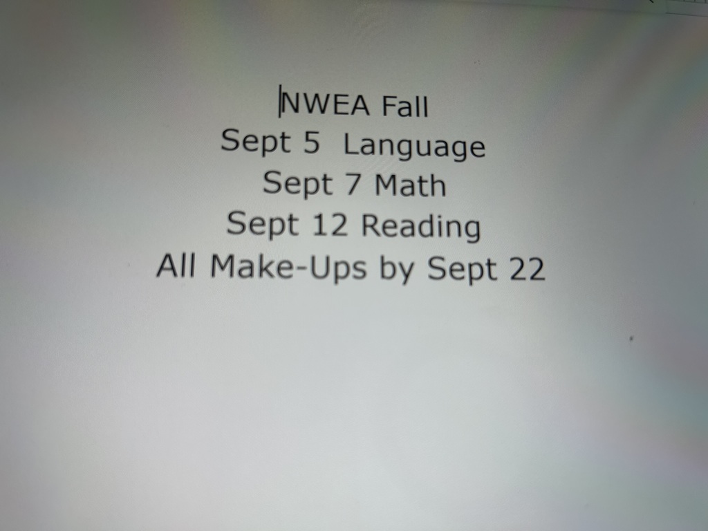 September NWEA 