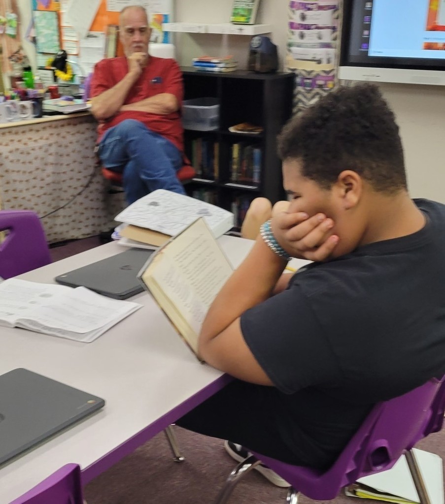Students reading in floor
