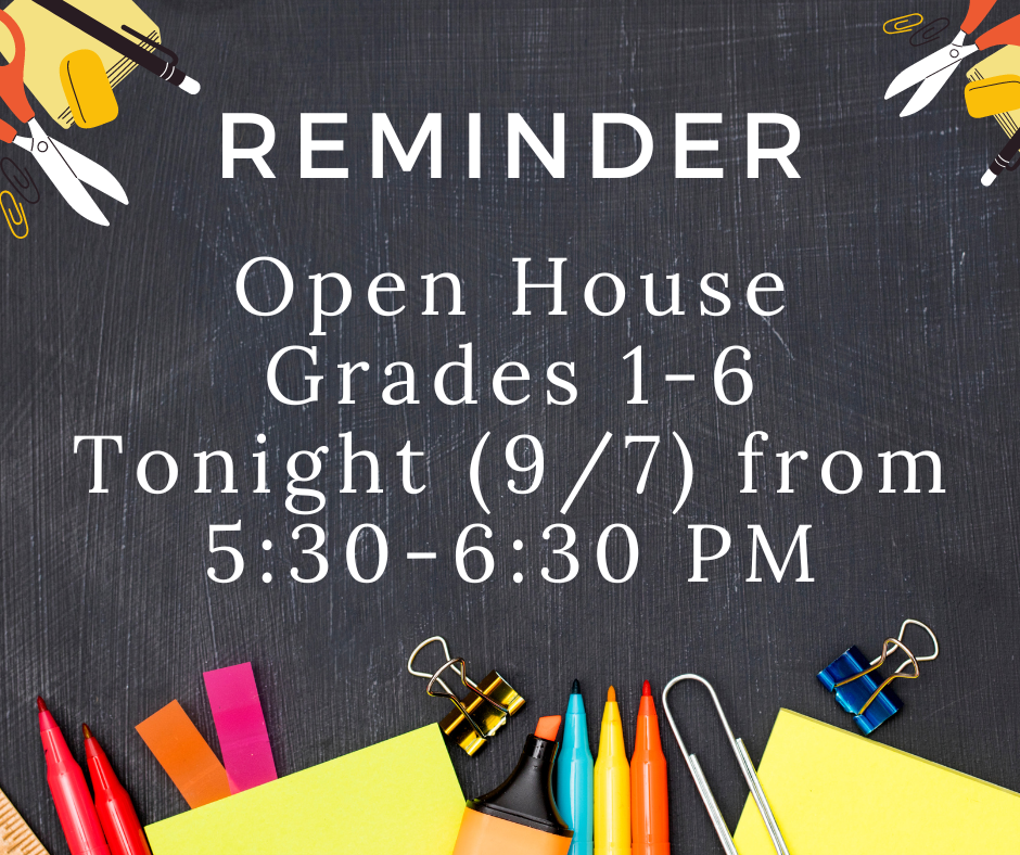 Open House Reminder.