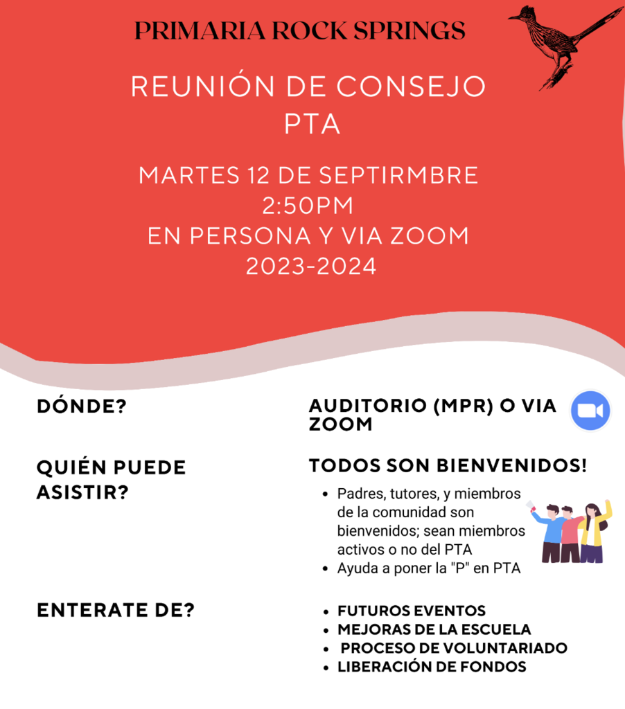 PTA Meeting 9/12 Spanish