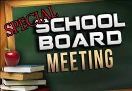 Special School Board Meeting