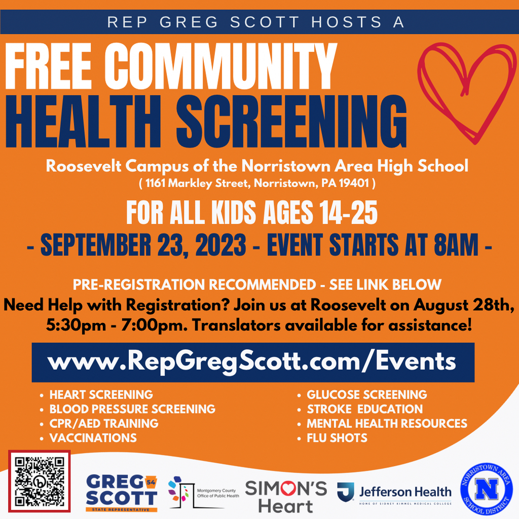Free Community Health Screening on September 23 at the Roosevelt Campus