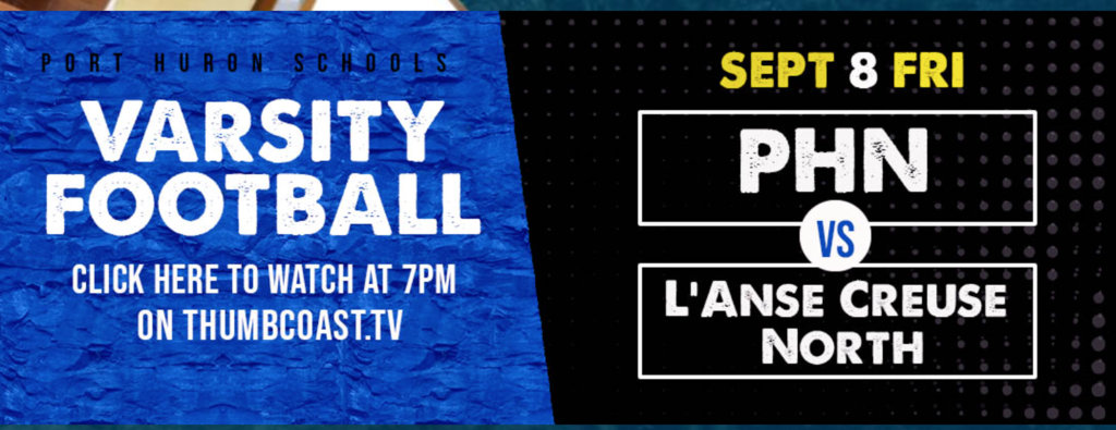 PHN football Vs. L'Anse Creuse North banner