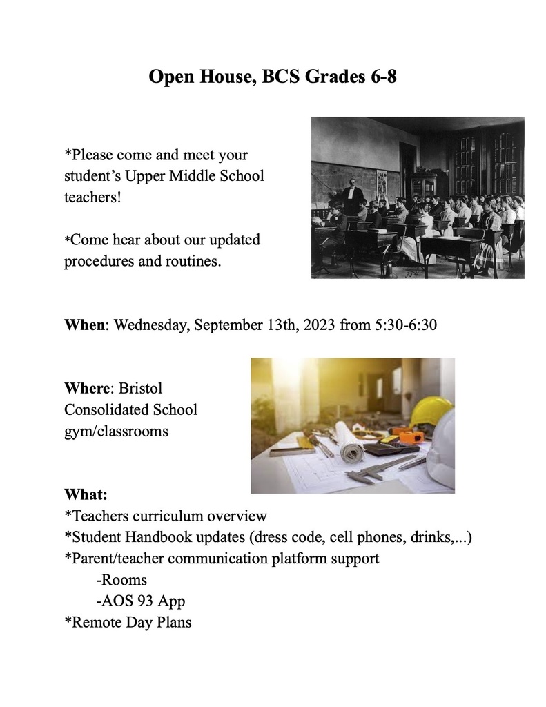 Open House Grades 6-8