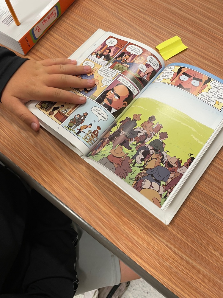 students reading
