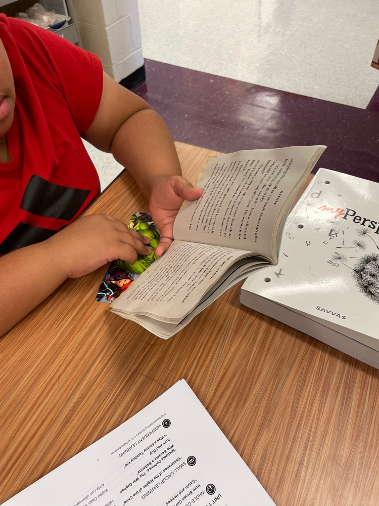 students reading
