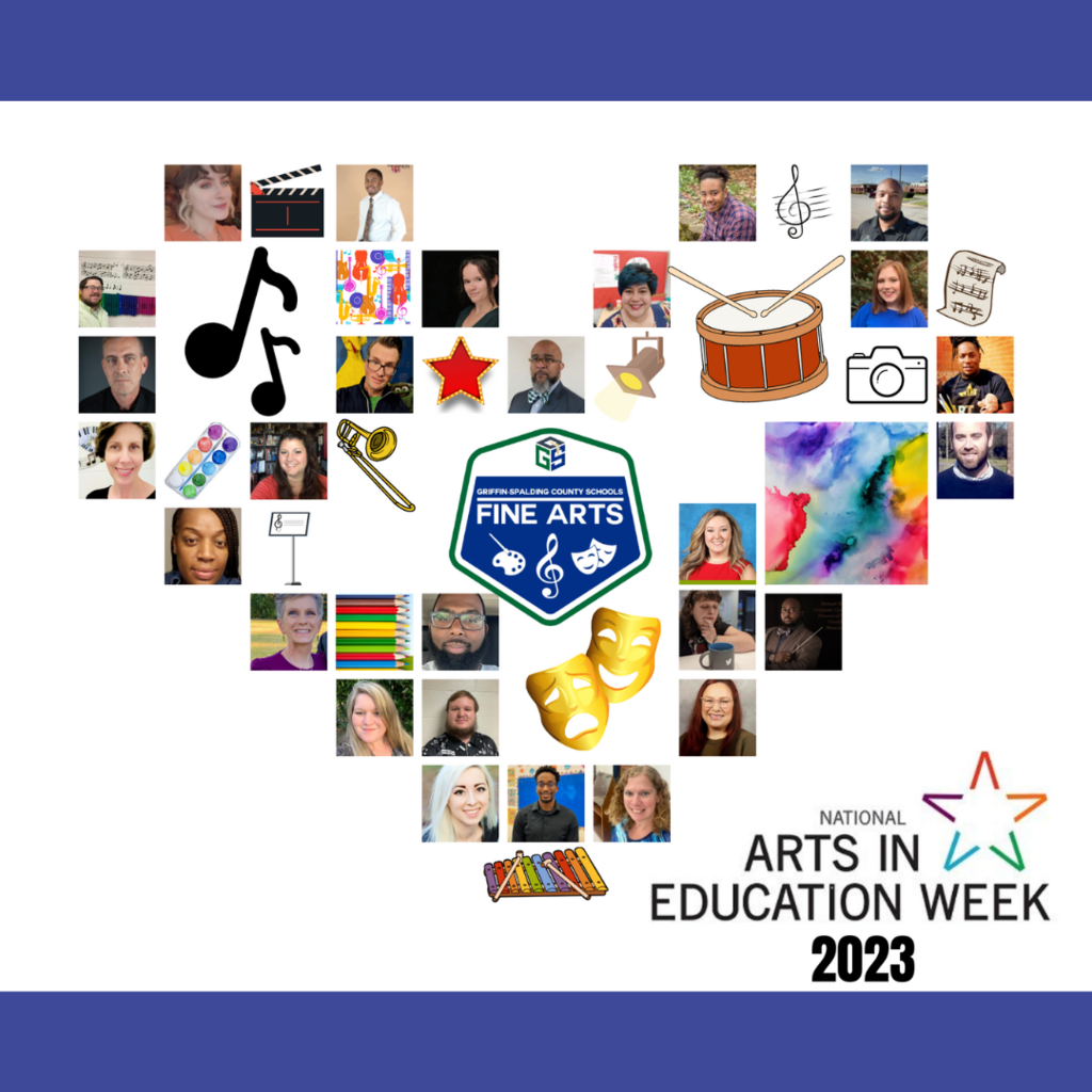 GSCS fine art teachers in heart shape