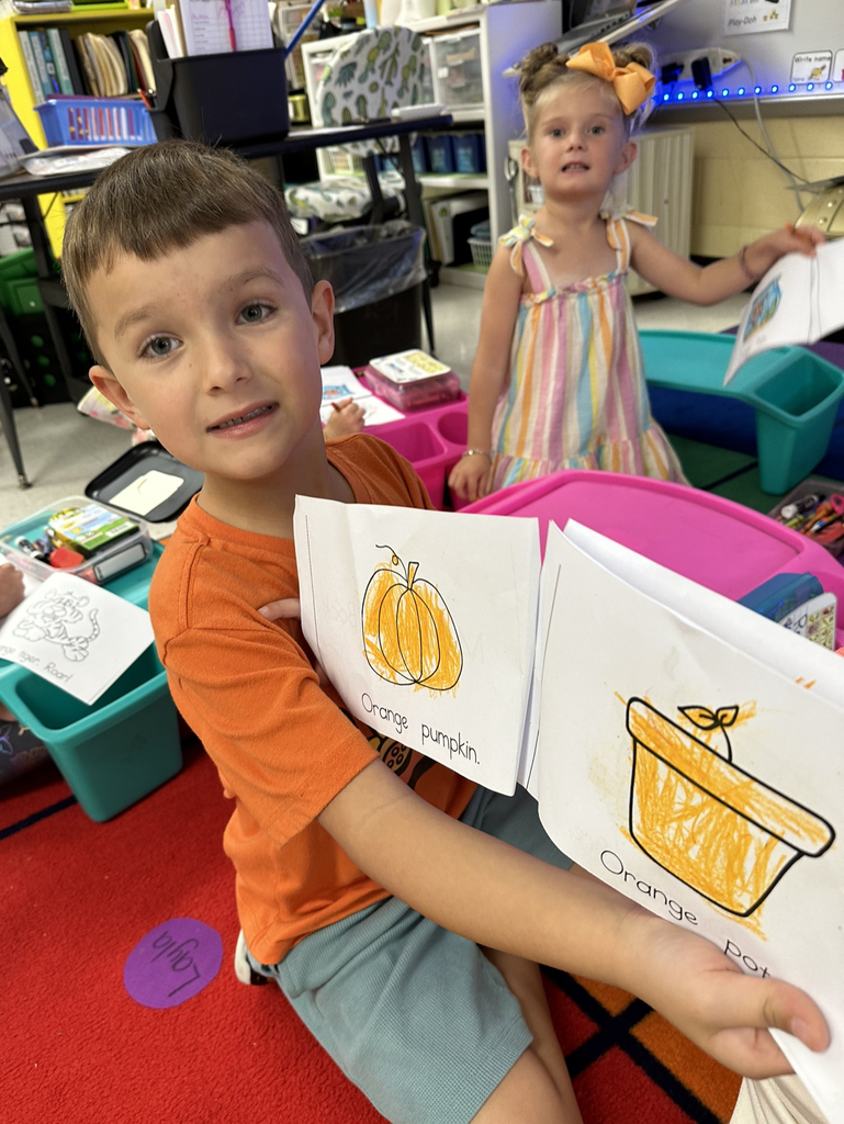 A student works on coloring.
