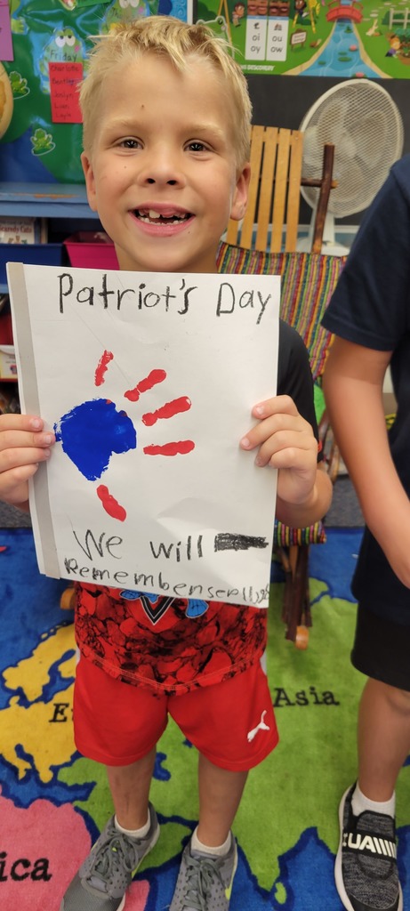 Art work reflecting Patriots Day.