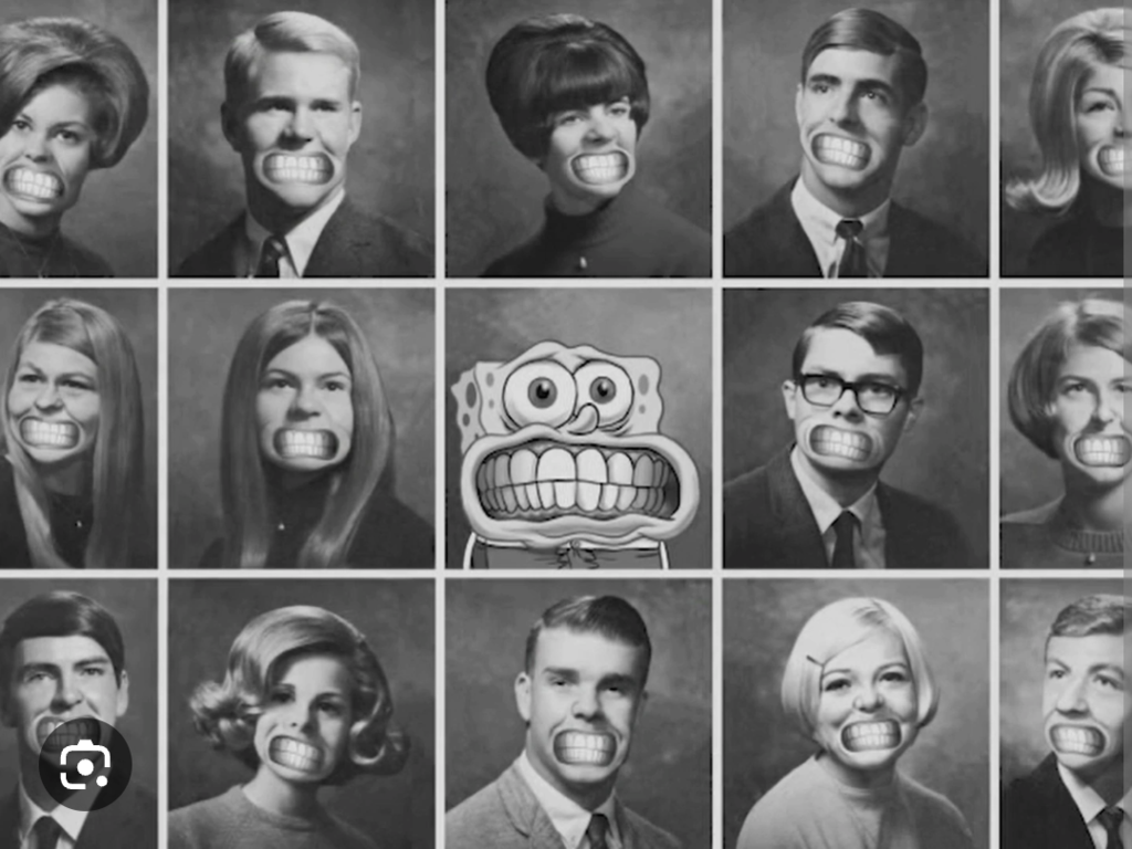 Funny Spongebob School Picture