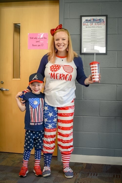 PCPS elementary schools invited students and staff to wear red, white and blue in honor of Patriot Day. 
