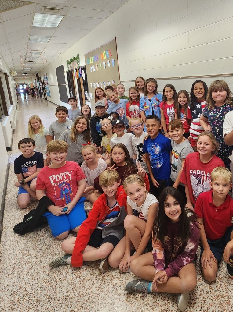 PCPS elementary schools invited students and staff to wear red, white and blue in honor of Patriot Day. 