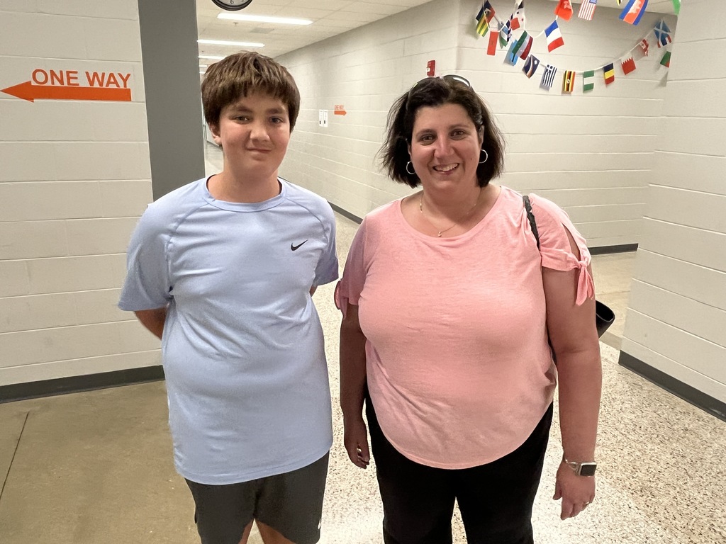 Parents and students attend back to school night.
