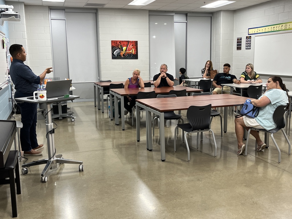 Parents and students attend back to school night.