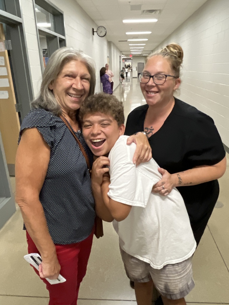 Parents and students attend back to school night.