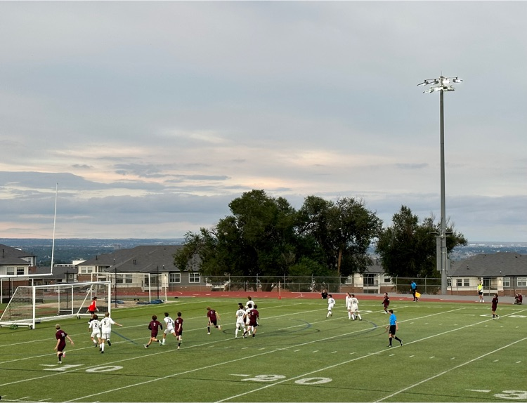 A crisp early fall evening for boys soccer... CMHS vs. Pine Creek - GO HAWKS!!!