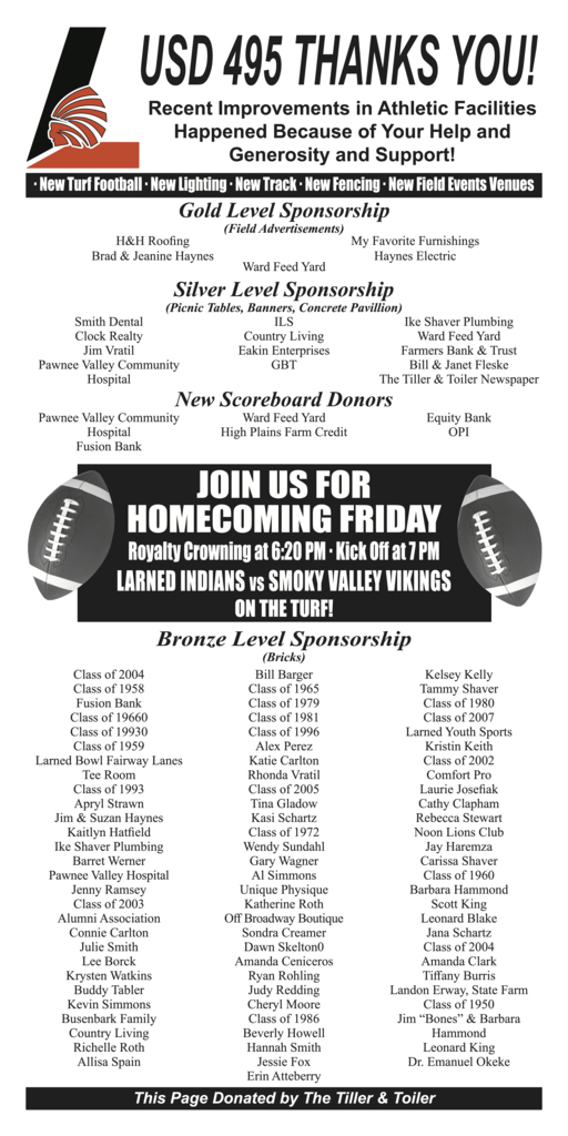 athletic facility sponsors