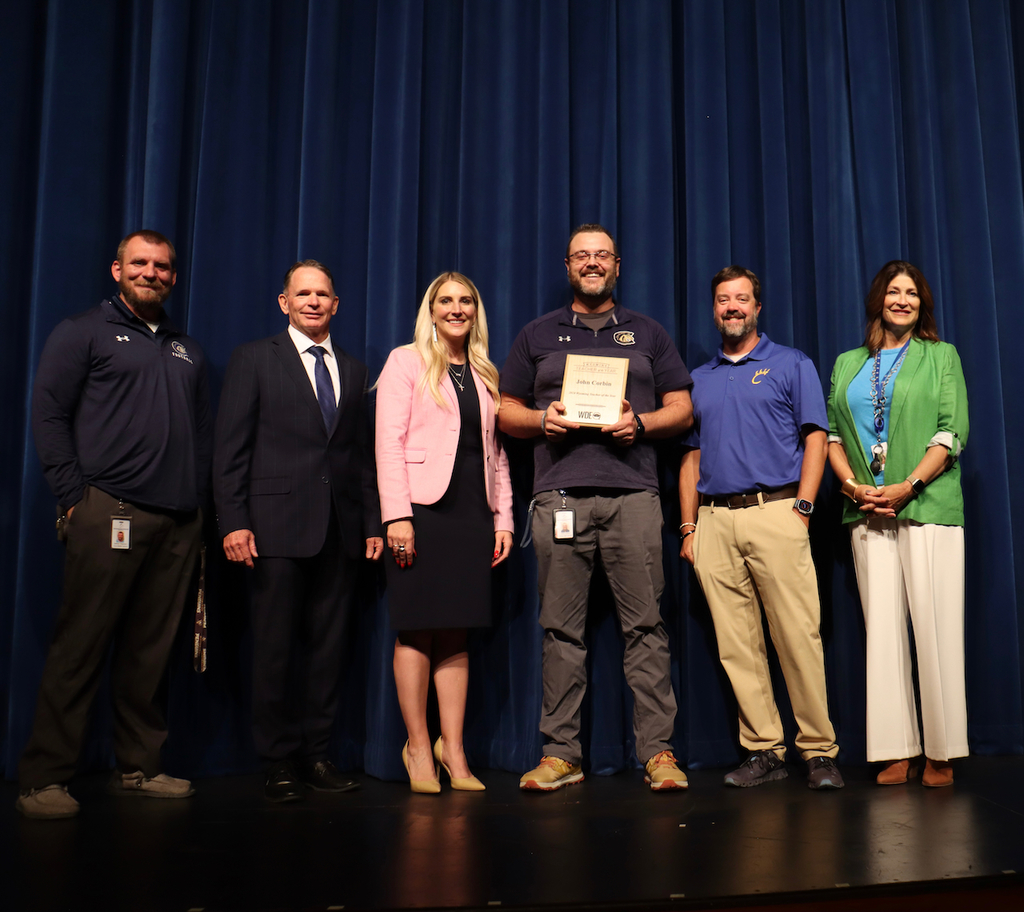 Mr. Corbin receiving his award.