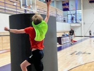 Students playing Container Ball