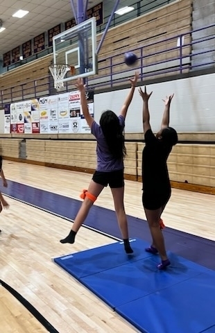 Students playing Container Ball