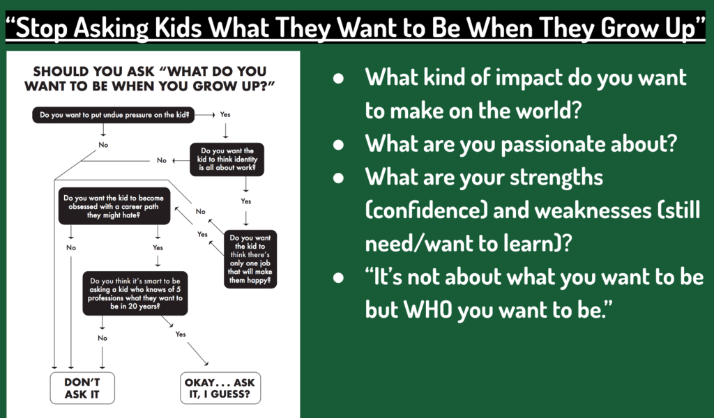 "Stop Asking Kids What They Want to Be When They Grow Up"