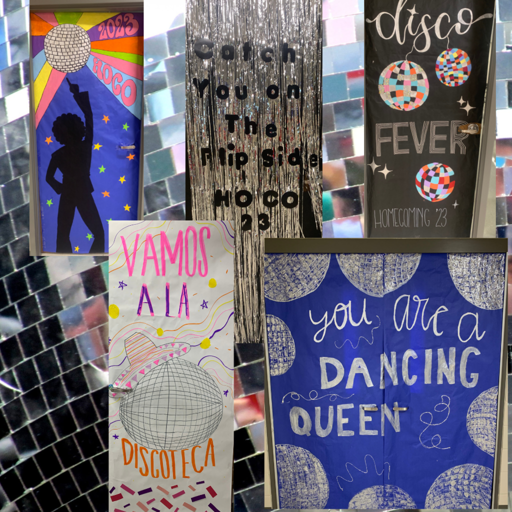 Tyler Legacy doors decorated for Disco HoCo